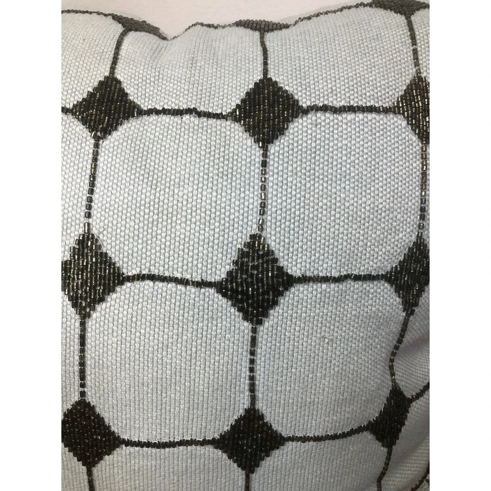 NWT PotteryBarn Dot Beaded Pillow Cover 18 X 18' Gorgeous Glamorous Regency Cute